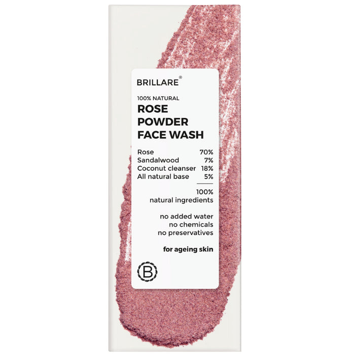 Brillare Rose Powder Face Wash - Nibasu