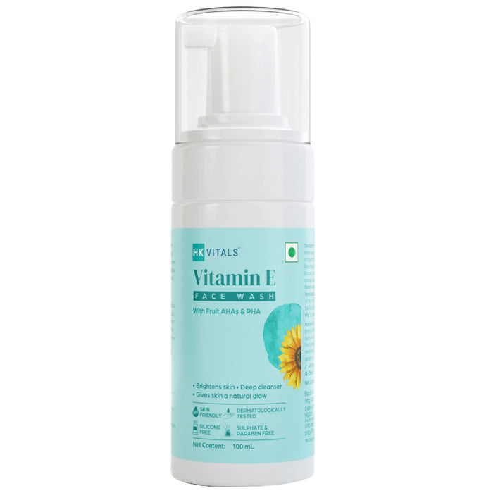 HK Vitals by HealthKart Vitamin E Face Wash, Deeply Cleanses & Brightens Skin, All Skin Types - Nibasu