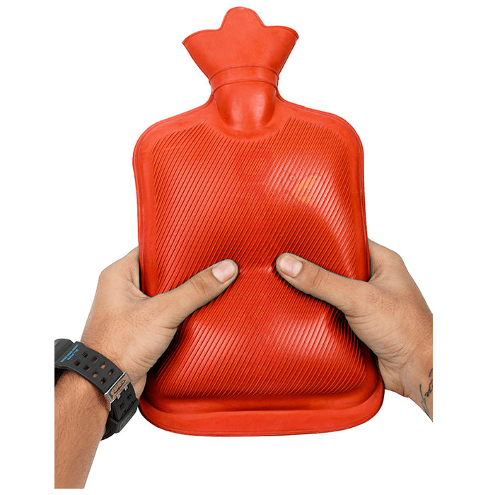 Dr. Korpet Hot Water Bottle, Hot Water Bag for Pain Relief and Cramps Bag Red - Nibasu