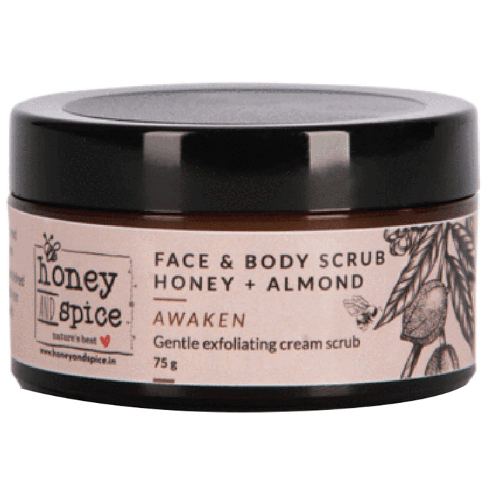Honey and Spice Face & Body Scrub Honey & Almond - Nibasu