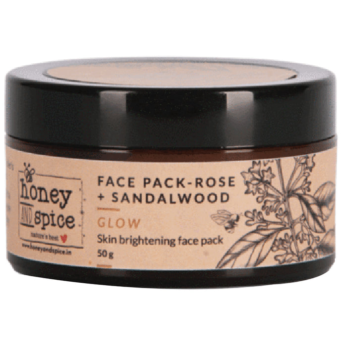 Honey and Spice Face Pack Rose and Sandalwood - Nibasu