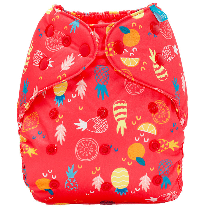 Bumberry Adjustable Reusable Cloth Diaper Cover With 1 Wet Free Insert Pineapple - Nibasu