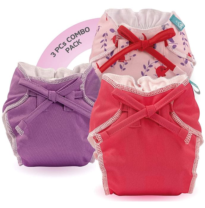 Bumberry Baby Smart Nappy Leak Proof Reusable & Adjustable Cloth Diaper for Newborn Baby Pink - Nibasu