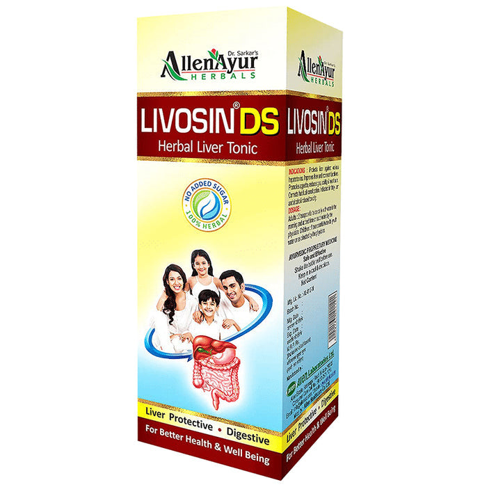 Dr. Sarkar's Allen Ayur Herbals Livosin DS Herbal Liver Tonic (200ml Each) - Nibasu