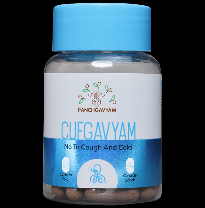 Panchgavyam Cufgavyam Capsule for Cough, Cold and Sore Throat - Nibasu
