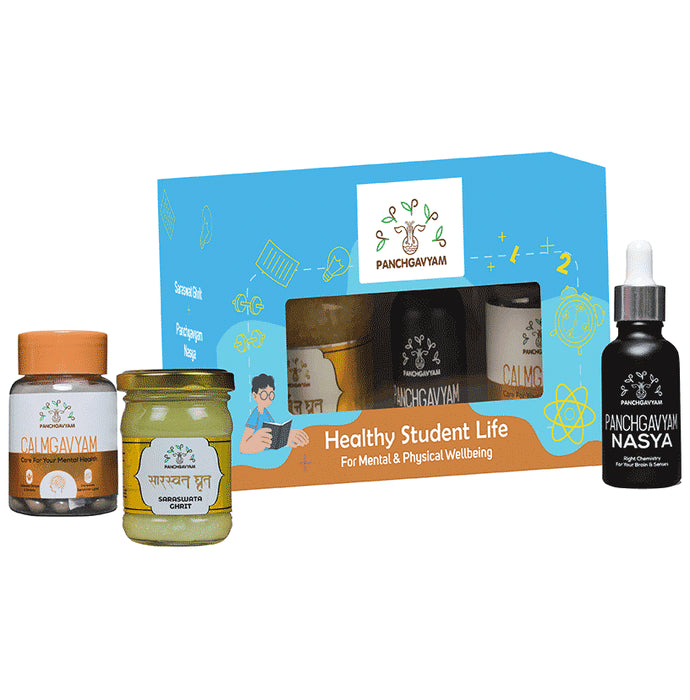 Panchgavyam Healthy Student Life Kit for Mental & Physical Wellbeing - Nibasu