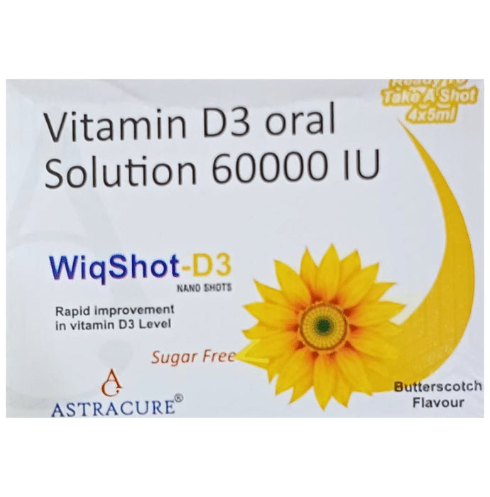 Wiqshot-D3 Nano Shots (5ml Each) Butterscotch Sugar Free - Nibasu