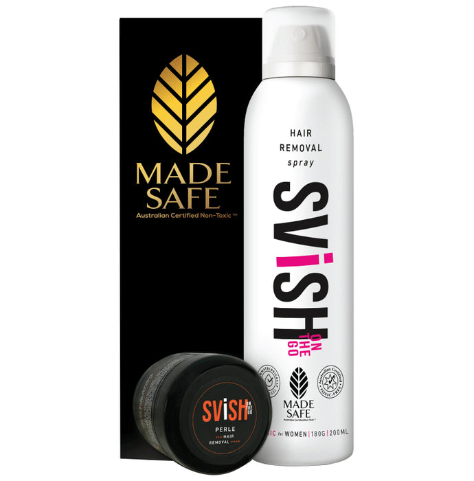 Svish On The Go Hair Removal Spray for Women, Made Safe Certified (200ml Each) - Nibasu