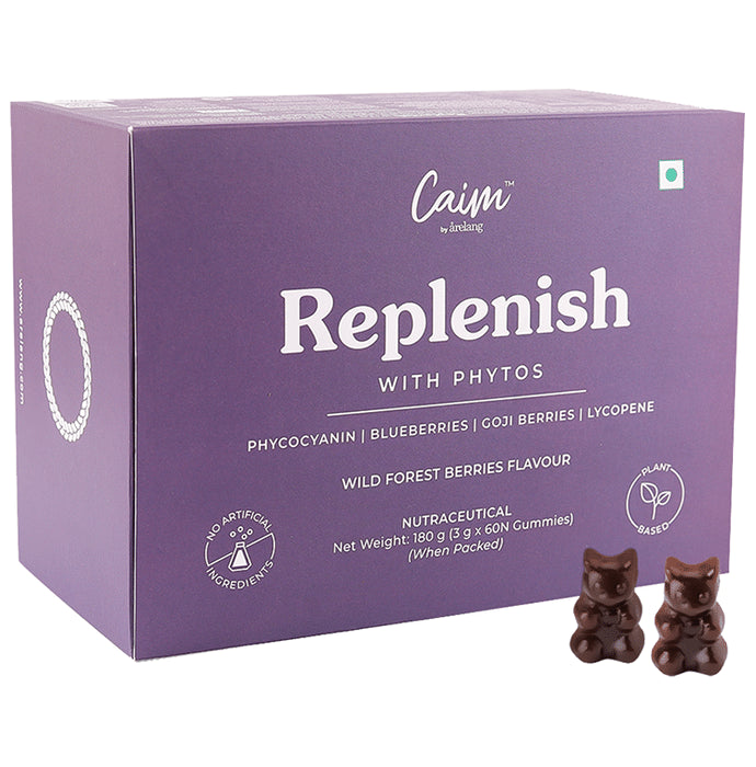 Caim Replenish with Phytos (3gm Each) Wild Forest Berries Gummy - Nibasu