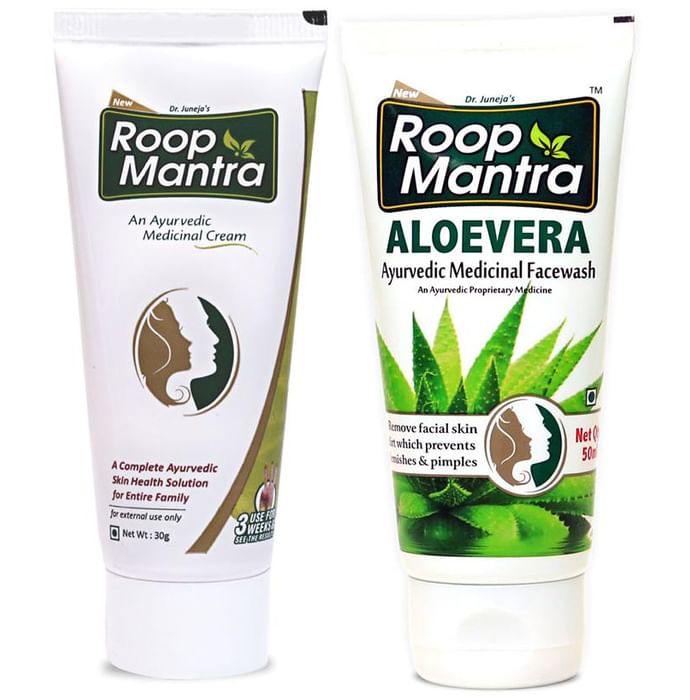 Roop Mantra Combo Pack of Face Cream 30gm & Aloevera Face Wash 50ml - Nibasu