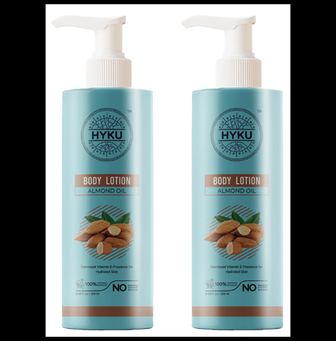 Hyku Almond Oil Body Lotion (200ml Each) - Nibasu