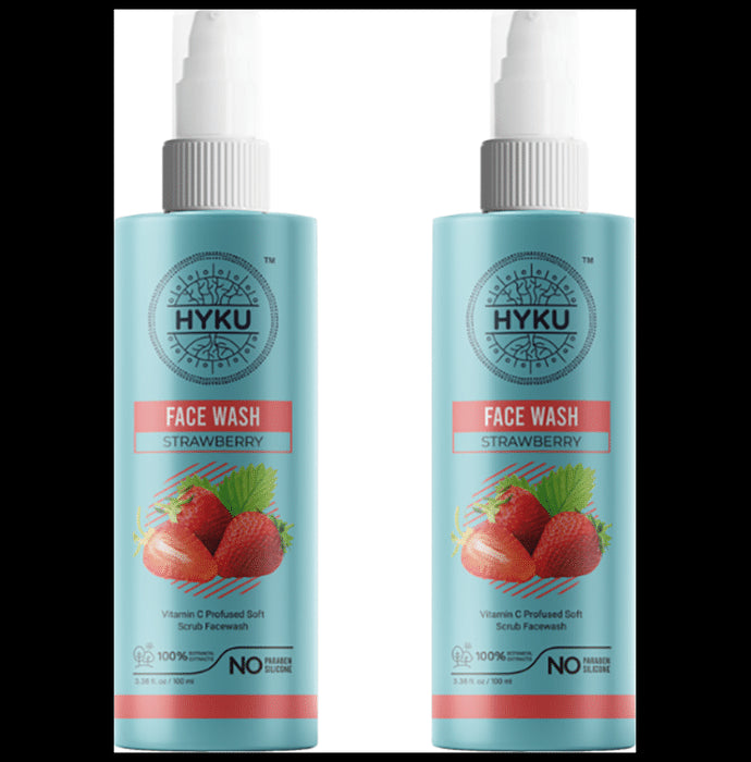 Hyku Strawberry Face Wash (100ml Each) - Nibasu