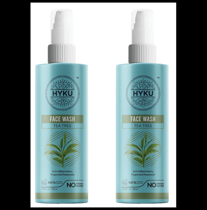 Hyku Tea Tree Face Wash (100ml Each) - Nibasu