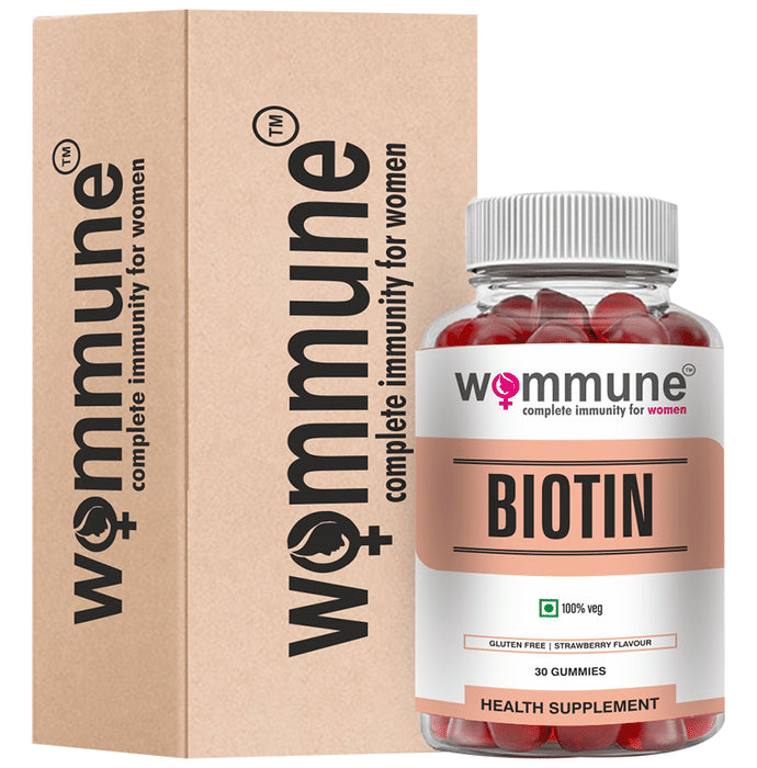 Wommune Biotin Gummies Strawberry - Nibasu