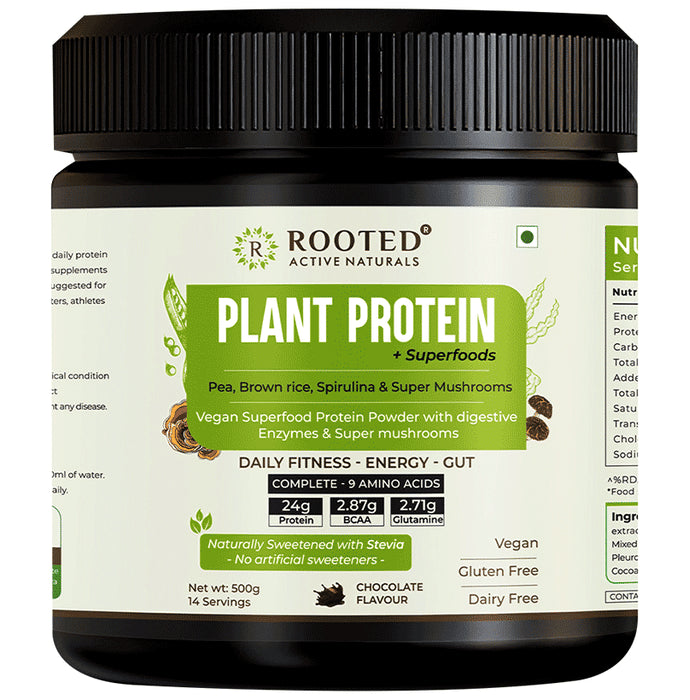 Rooted Active Naturals Plant Protein + Superfoods Powder - Nibasu