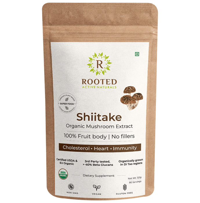 Rooted Active Naturals Shiitake Mushroom Extract Powder - Nibasu