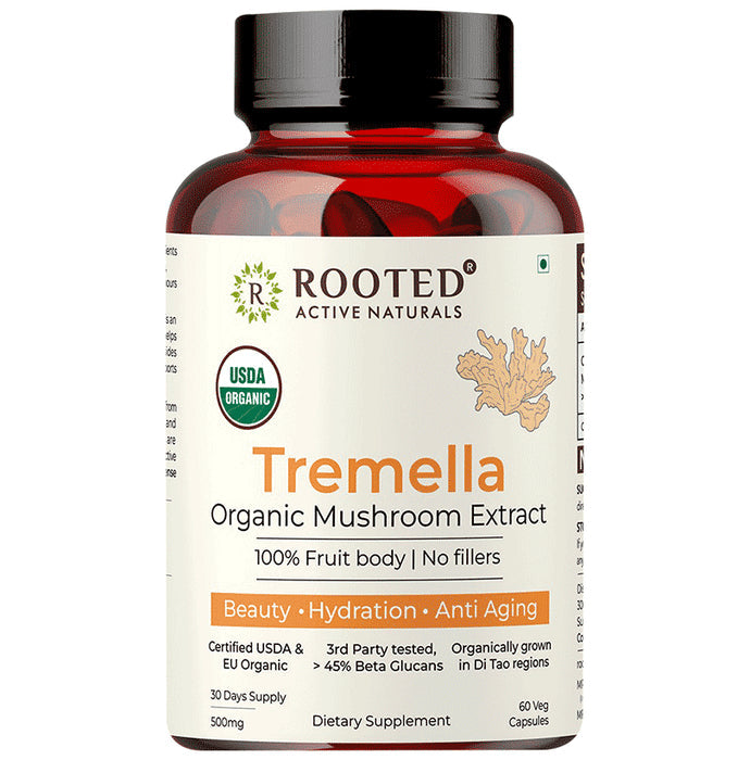 Rooted Active Naturals Tremella Organic Mushroom Extract Capsule - Nibasu