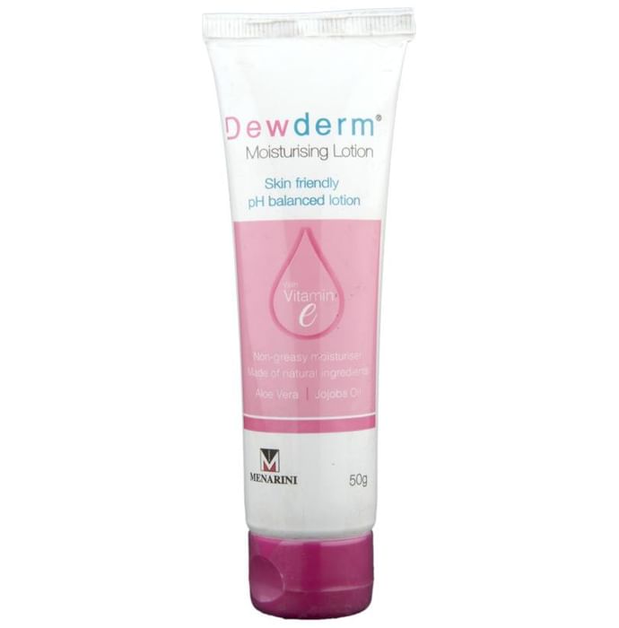 Dewderm Moisturising Lotion with Vitamin E, Aloe Vera & Jojoba Oil | Skin-Friendly & pH-Balanced - Nibasu