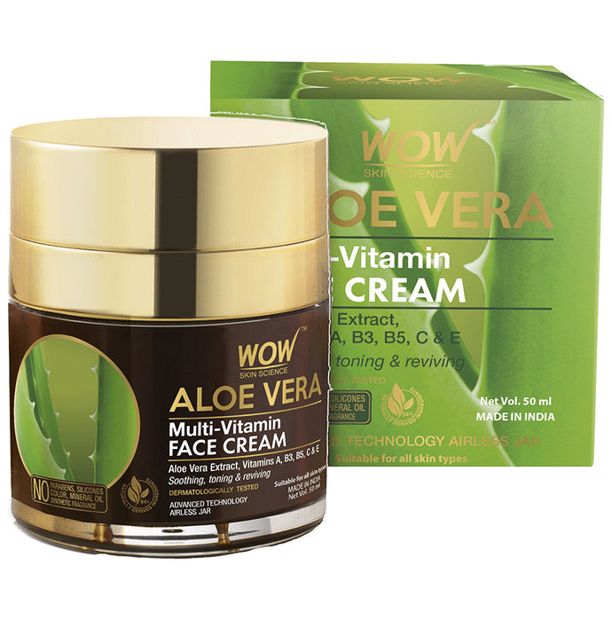 WOW Skin Science Aloe Vera Multi-Vitamin Face Cream - Nibasu