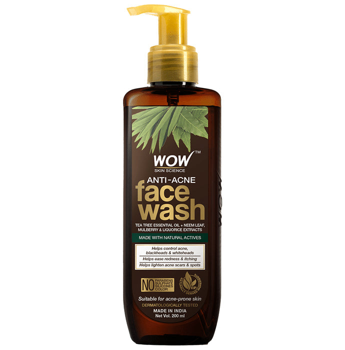 WOW Skin Science Anti Acne Face Wash - Nibasu
