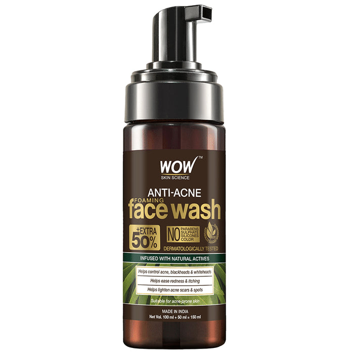 WOW Skin Science Anti-Acne Foaming Face Wash - Nibasu