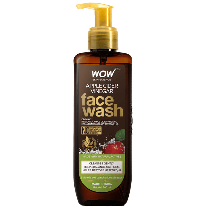 WOW Skin Science Apple Cider Vinegar Face Wash - Nibasu