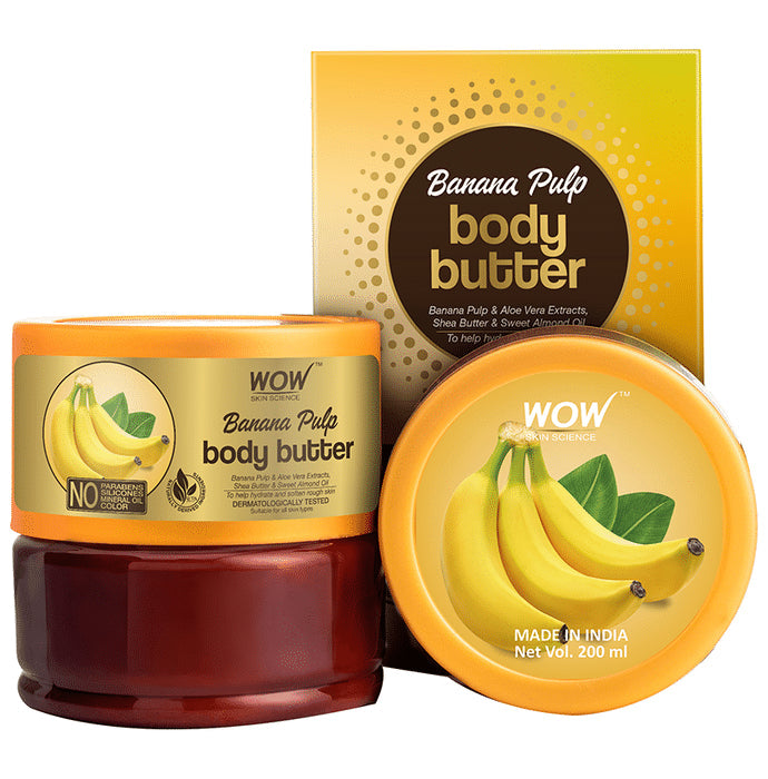 WOW Skin Science Banana Pulp Body Butter - Nibasu