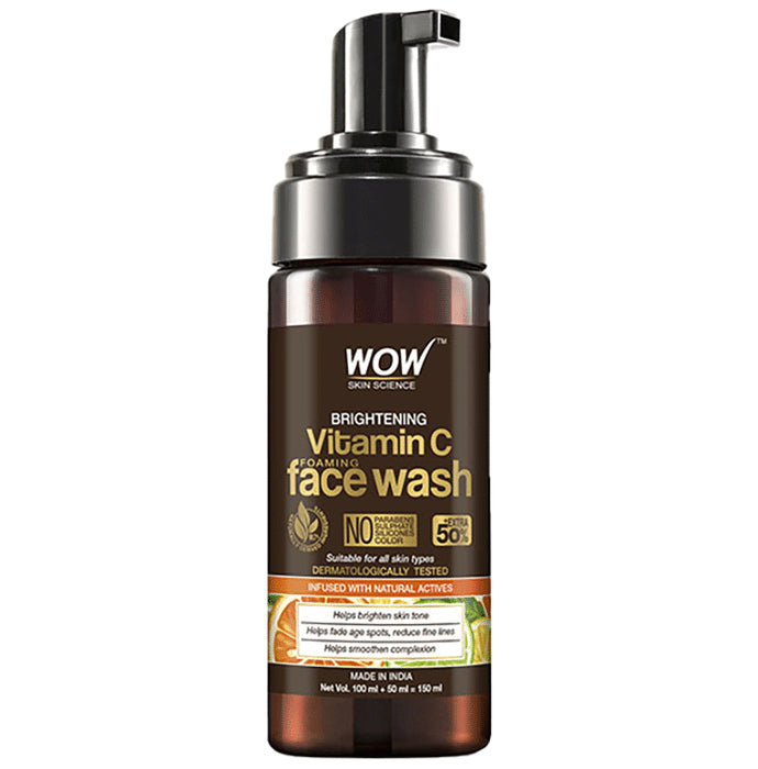 WOW Skin Science Brightening Vitamin C Foaming Face Wash - Nibasu