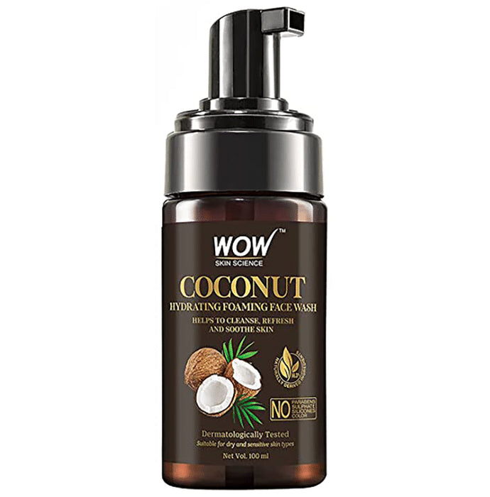 WOW Skin Science Coconut Hydrating Foaming Face Wash - Nibasu