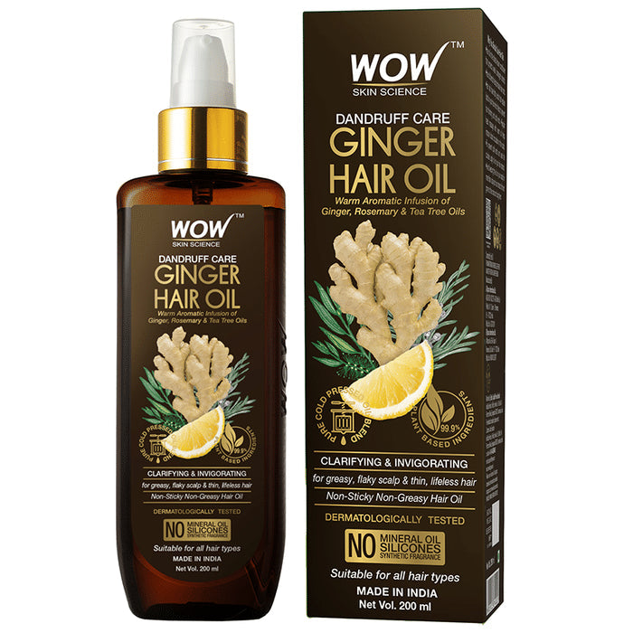 WOW Skin Science Dandruff Care Ginger Hair Oil - Nibasu