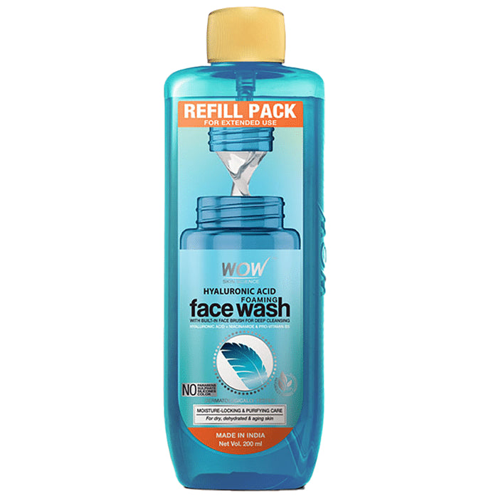 WOW Skin Science Hyaluronic Acid Foaming Face Wash Refill Pack - Nibasu
