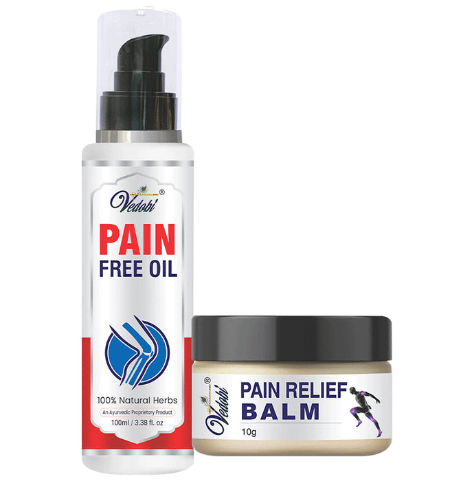 Vedobi Combo Pack of Pain Free Oil (100 ml) & Pain Relief Balm (10 gm) - Nibasu