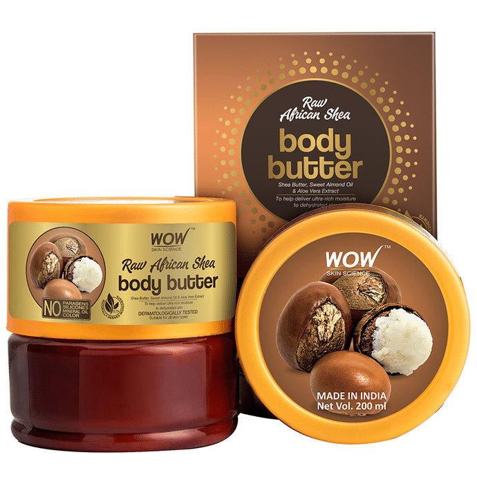 WOW Skin Science Raw African Shea Body Butter - Nibasu