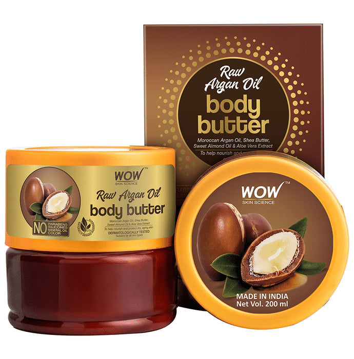 WOW Skin Science Raw Argan Oil Body Butter - Nibasu