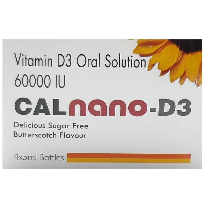 Calnano-D3 Oral Solution Butterscotch Sugar Free - Nibasu
