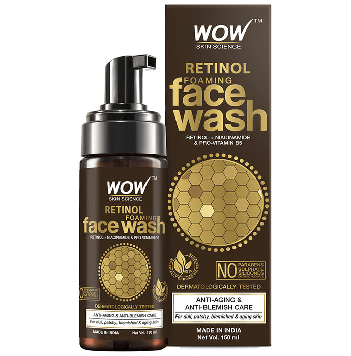 WOW Skin Science Retinol Foaming Face Wash - Nibasu