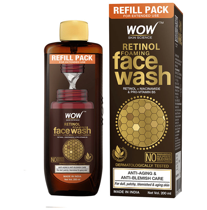 WOW Skin Science Retinol Foaming Face Wash Refill Pack - Nibasu