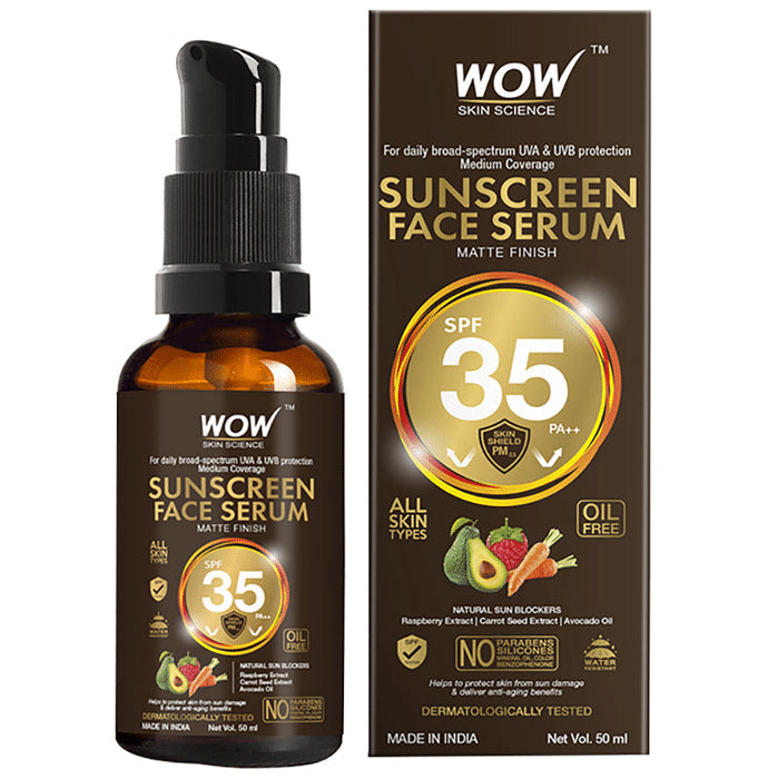 WOW Skin Science Sun Screen Face Serum SPF 35 PA++ - Nibasu