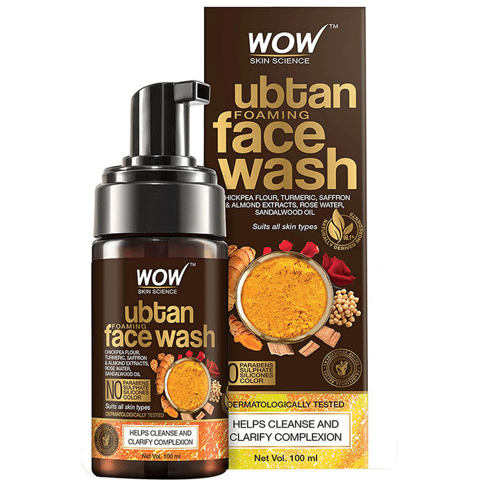 WOW Skin Science Ubtan Foaming Face Wash - Nibasu