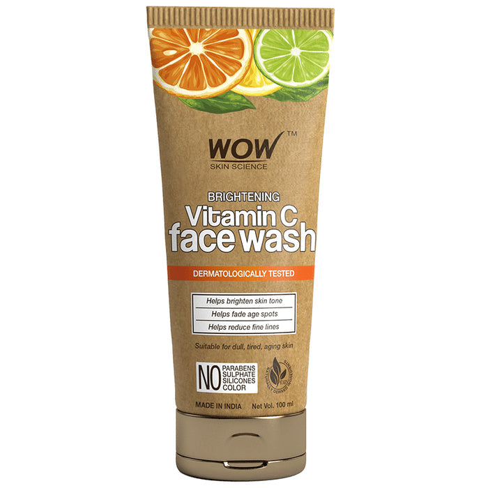 WOW Skin Science Vitamin C Face Wash In Paper Tube Eco Friendly Packaging - Nibasu
