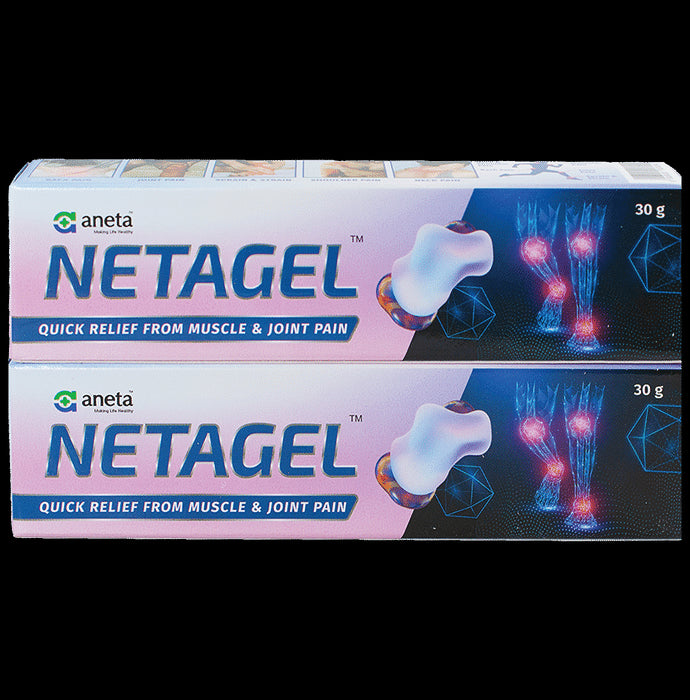 Netagel Quick Relief from Muscle & Joint pain Gel (30gm Each) - Nibasu
