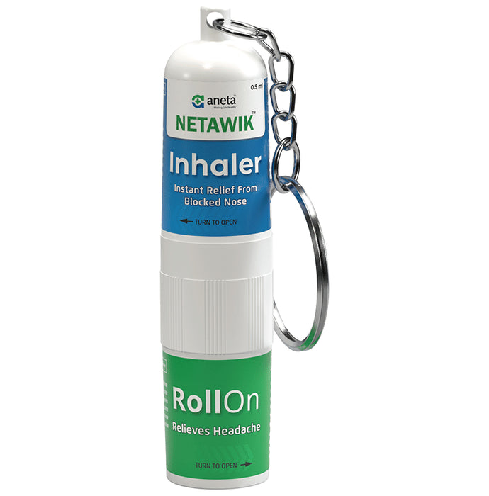 Netawik Inhaler + RollOn Relieves Blocked Nose & Headaches - Nibasu