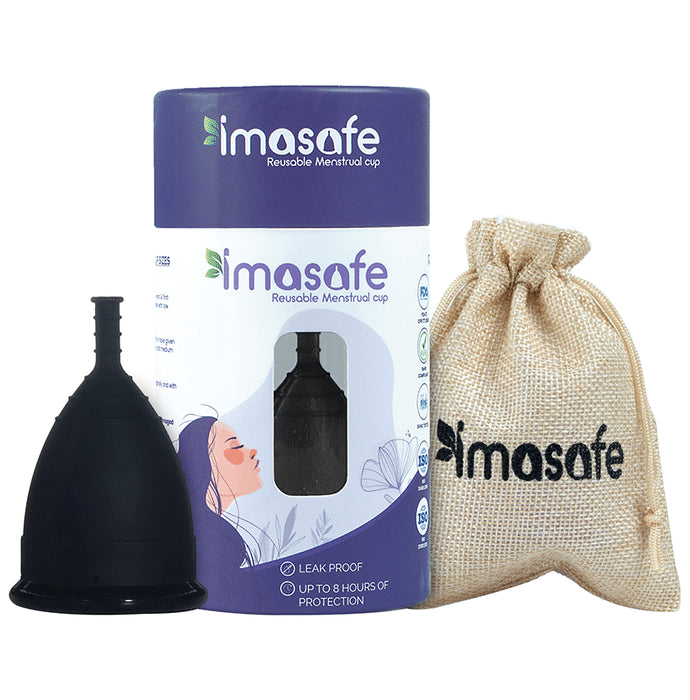 Imasafe Reusable Menstrual Cup Black Small - Nibasu