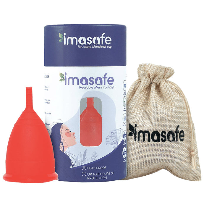 Imasafe Reusable Menstrual Cup Red Small - Nibasu