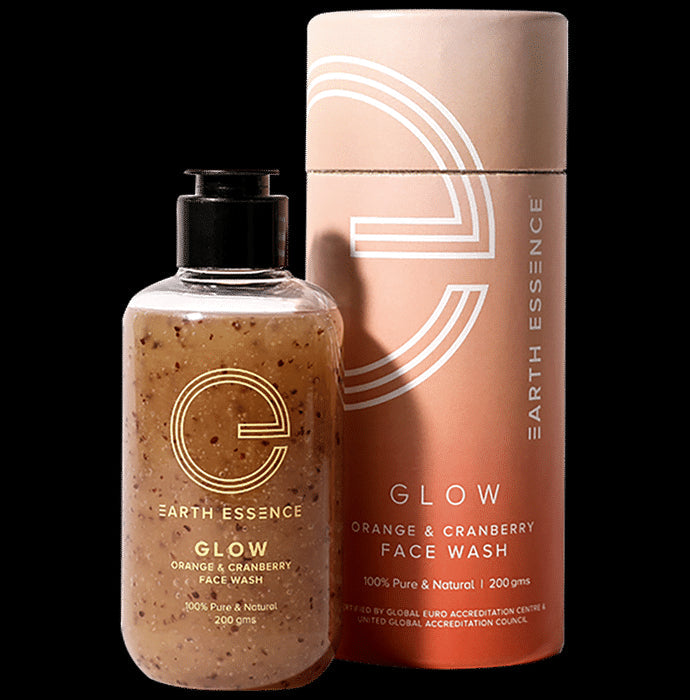 Earth Essence Glow Orange & Cranberry Face Wash - Nibasu