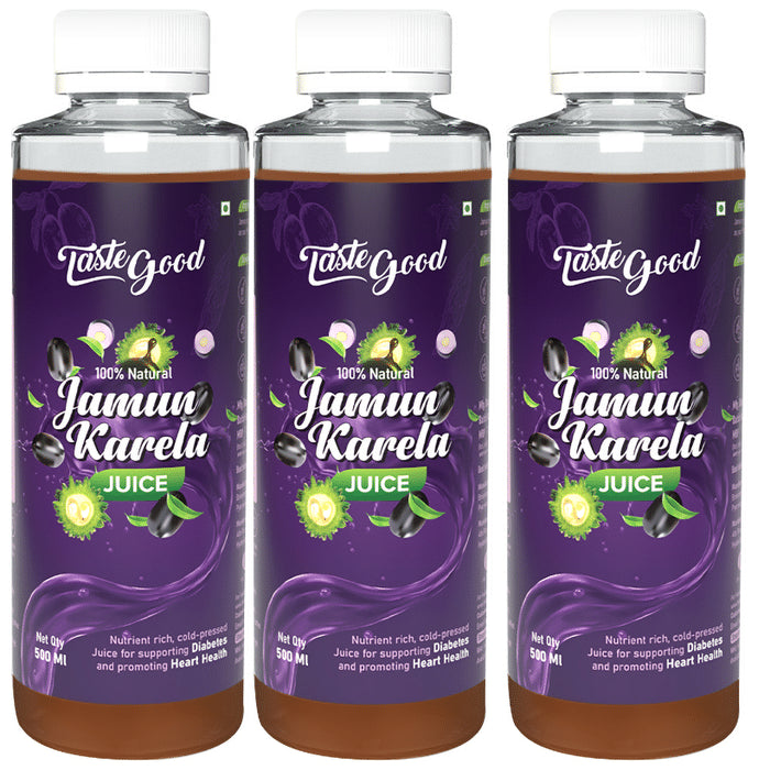 Taste Good 100% Natural Jamun Karela Juice (500ml Each) - Nibasu