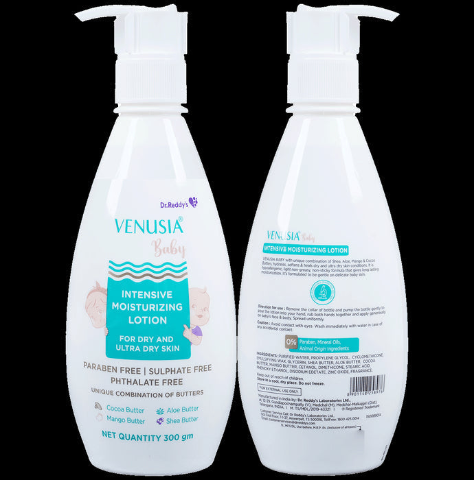 Venusia Baby Intensive Moisturizing Lotion | For Dry & Ultra Dry Skin | Paraben, Sulphate & Phthalate-Free - Nibasu