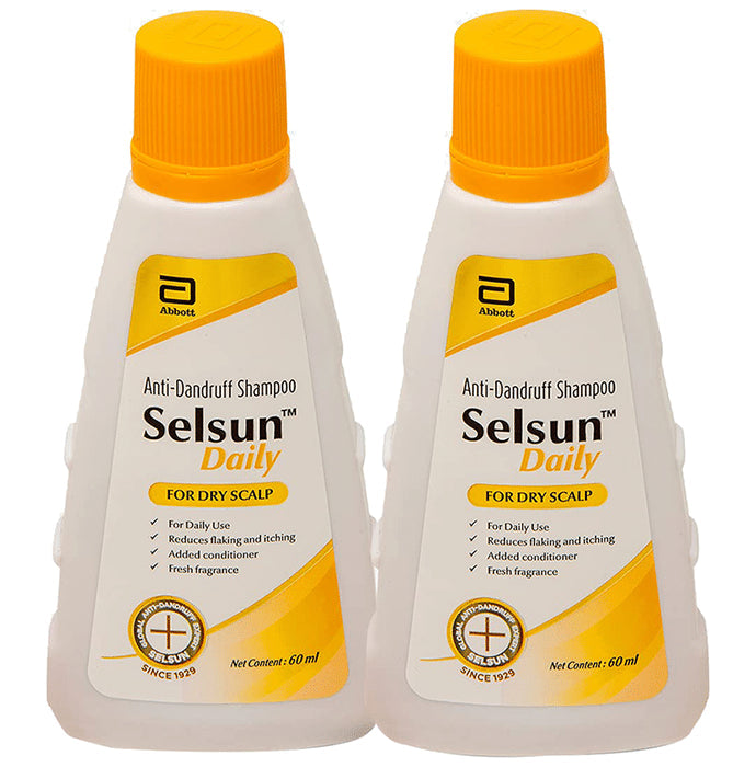 Selsun Daily Anti-Dandruff Shampoo for Dry Scalp (60ml Each) - Nibasu