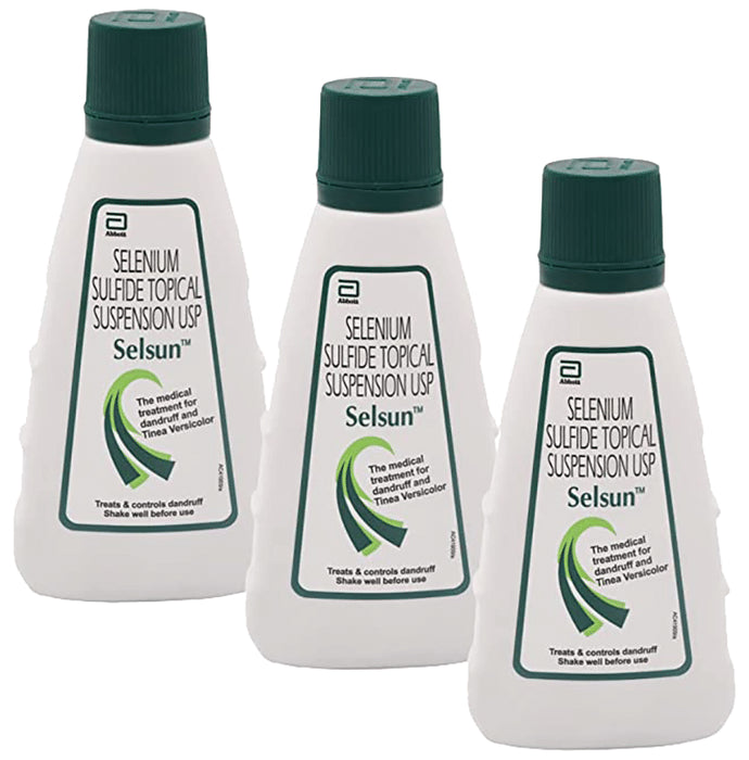 Selsun Suspension Anti Dandruff Shampoo (120ml Each) - Nibasu