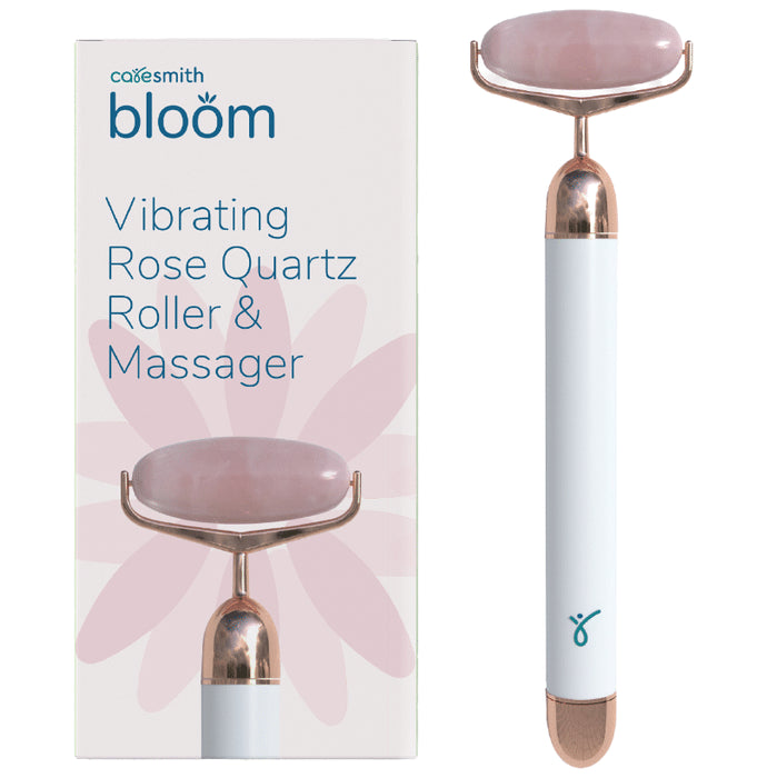 Caresmith Bloom Vibrating Rose Quartz Roller & Massager - Nibasu